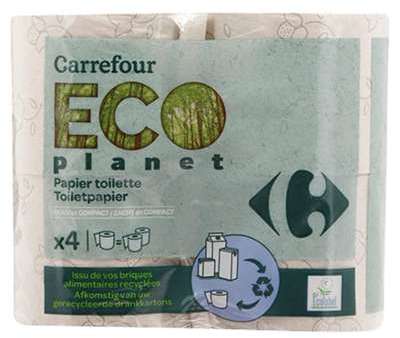 Papier toilette compact Carrefour Eco Planet - le paquet Papier toilette compact Carrefour