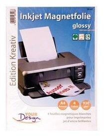 Papier A4 magnétique brillant - 4 feuilles Papier A4 magnétique brillant
