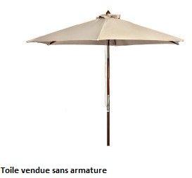 Toile pour parasol 8 baleines blanche D 350 cm