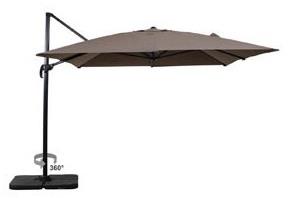 Parasol jardin déporté Alu Sun 4 - Rectangle - 3 x Parasol jardin déporté Alu