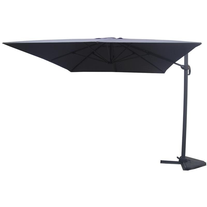 Parasol déporté 3x4m Cesare - Gris - CONCEPT-USINE