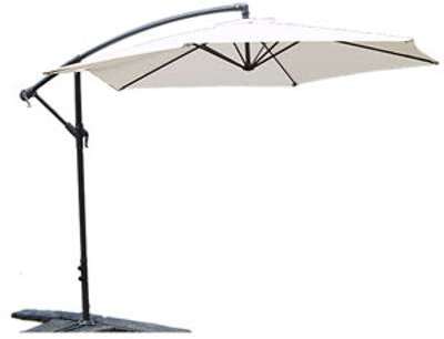 Parasol déporté rond LUMIO beige diamètre 3 M