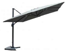 PARASOL DE JARDIN DÉPORTÉ RECTANGULAIRE 3 x 4 M -