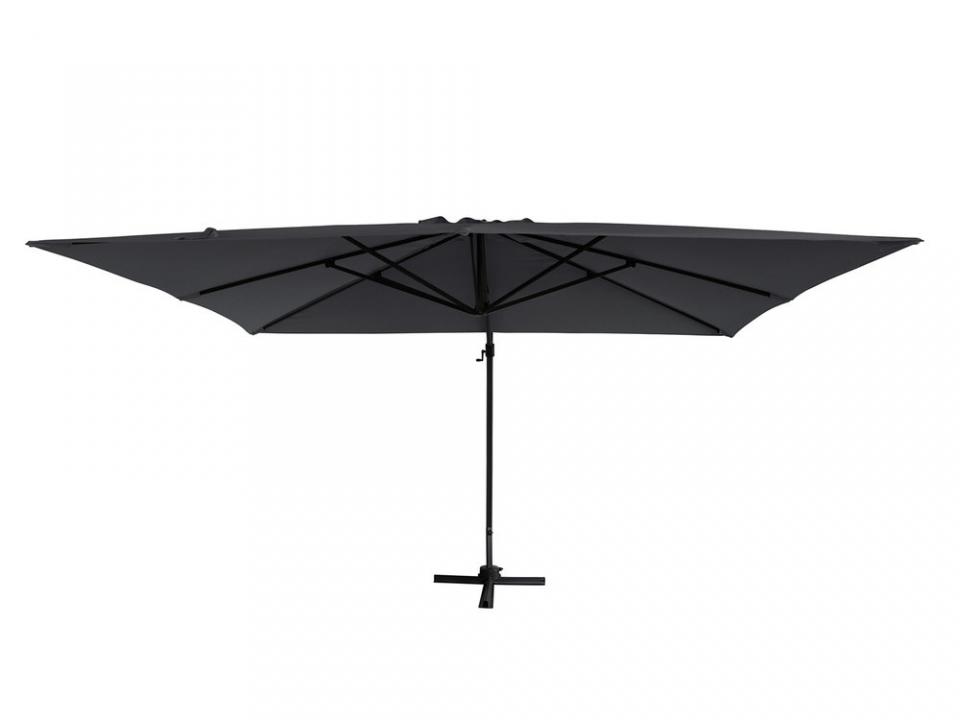 Parasol déporté en aluminium et polyester Gris ant