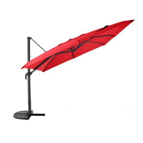 Parasol déporté toile rouge