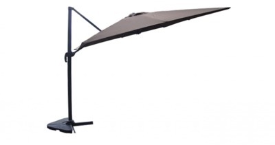 Cesare chocolat : Parasol déporté, rectangulaire d