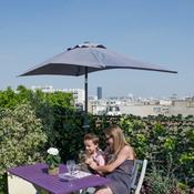 Parasol rectangulaire acier et polyester 180g avec