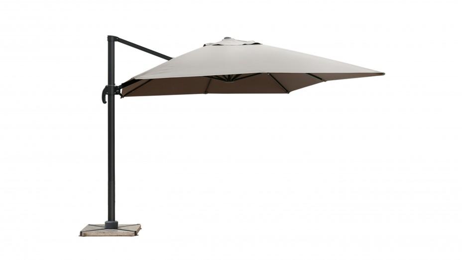 Parasol déporté 3x4 taupe UPF 50+ - RANA