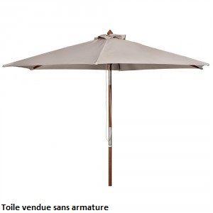 Toile pour parasol 8 baleines taupe D 350 cm