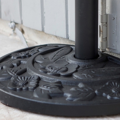 Demi-pied pour demi-parasol en fonte Circle - noir