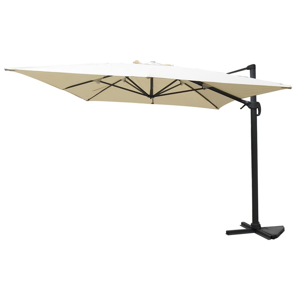 Parasol Déporté Rectangulaire 3 x 4 m Sable Parasol Déporté Rectangulaire
