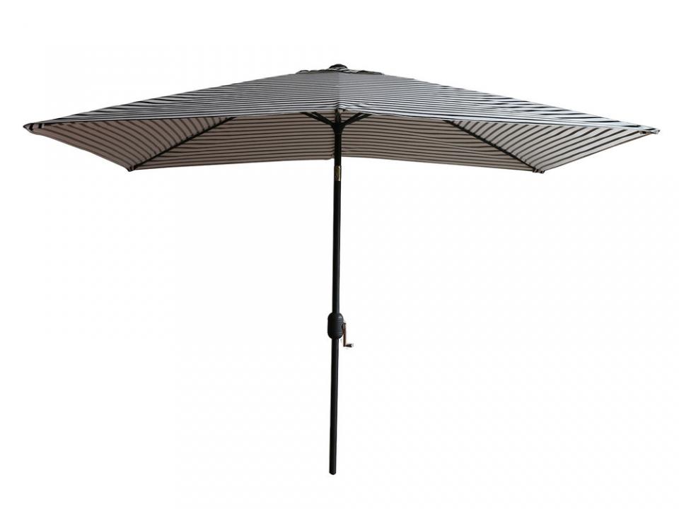 Parasol droit ajustable aluminium polyester rayé b
