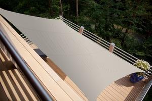 Voile ombrage rectangulaire taupe 3 x 2 m
