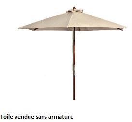 Toile de parasol rectangulaire écru 300 cm x 200 c