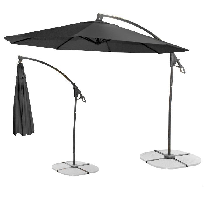 Parasol déporté noir Parasol déporté noir
