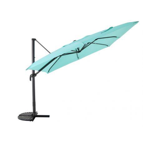 Parasol déporté toile bleu