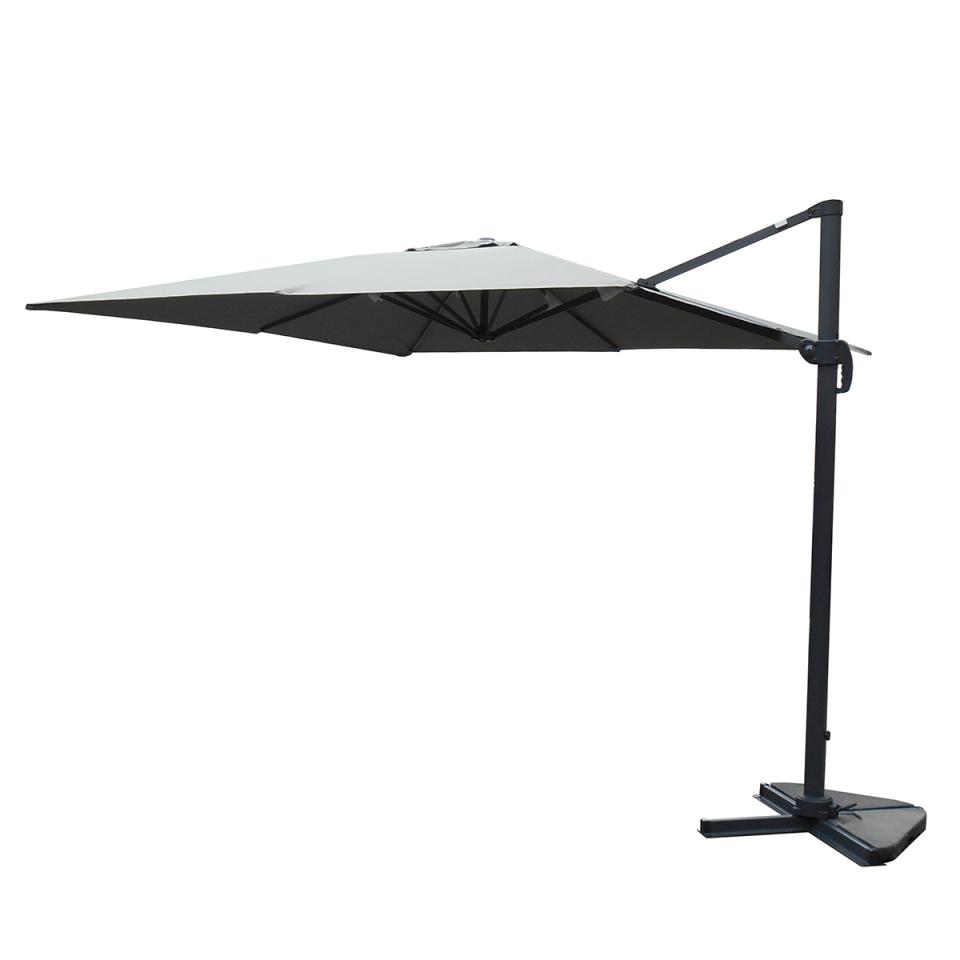 Parasol Déporté Rectangulaire 3 x 4 m Taupe Parasol Déporté Rectangulaire