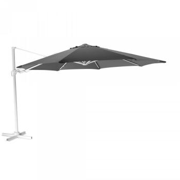 Parasol déporté rotatif 360° gris foncé Gris