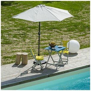 PARASOL DE BALCON DEMI-CERCLE CUBA EN ALUMINIUM MU