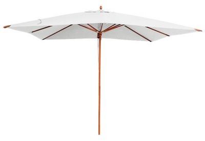 Parasol écru en bois 300x400 cm Rangoon