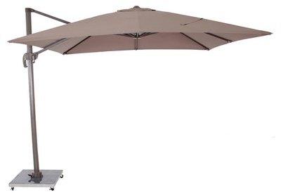 Parasol déporté taupe en aluminium 300x300 cm Opio