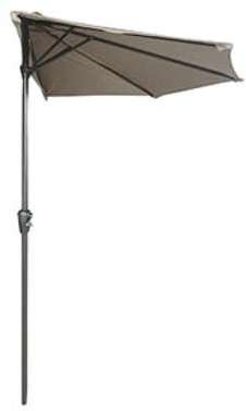 Parasol de balcon demi-cercle CAPO toile grise