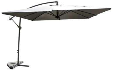 Solenzara à LED gris : Parasol à LED déporté 3x3m