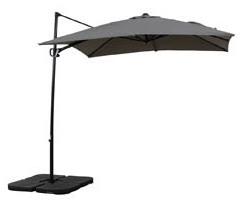 Parasol jardin déporté Alu Sun 3 - Carré - 3 x 3 m Parasol jardin déporté Alu