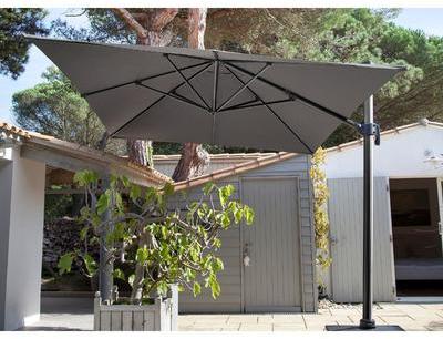 Parasol déporté rectangulaire 300x400cm CAPRI grey