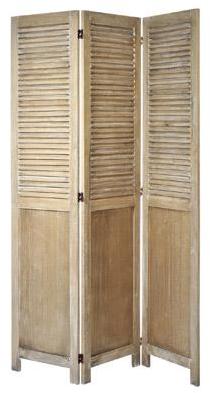 Paravent bois naturel 3 portes - coloris bois natu