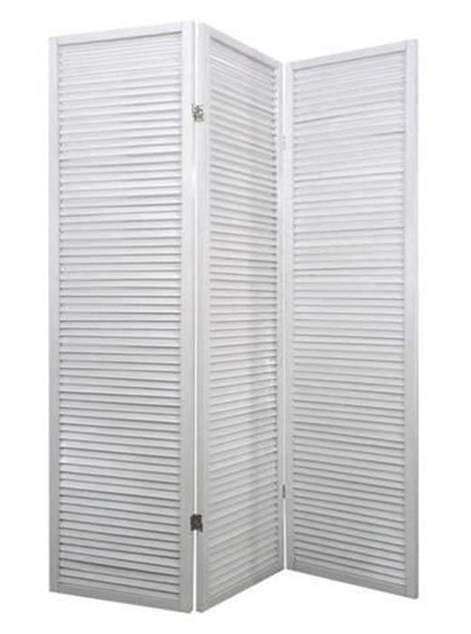 Paravent turbo bois blanc de 3 pans