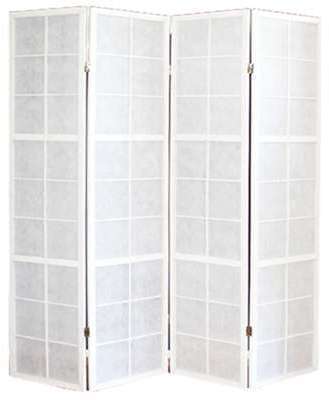 Paravent japonais bois blanc - 4 pans