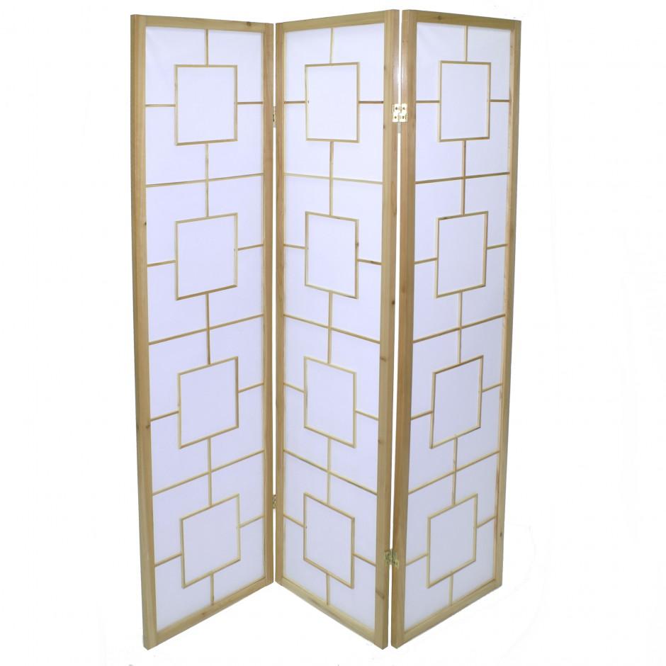 Paravent couleur naturelle shoji japonais en bois
