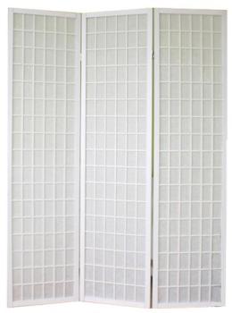 Paravent Shoji bois blanc - 3 pans