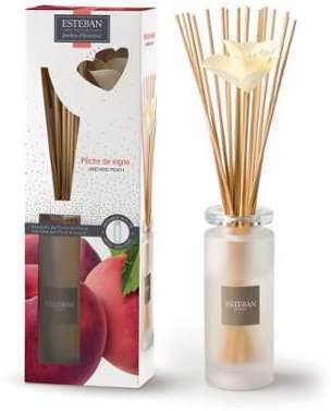 Diffuseur de parfum à bâtonnets pêche de vigne 75ml Diffuseur de parfum à bâtonnets
