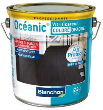 Vitrificateur OCEANIC OPAQUE NOIR Pot de 2 5L - BLANCHON Vitrificateur OCEANIC OPAQUE