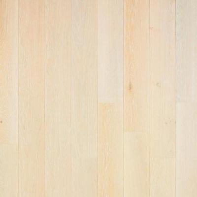 Parquet chêne massif vernis teinté blanc 15x120