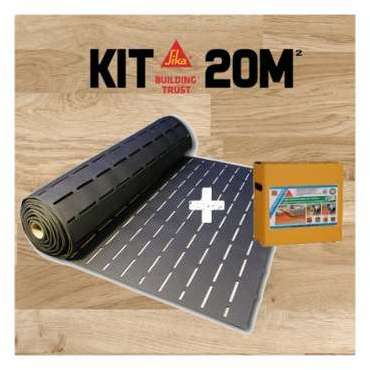 Kit Sous-couche + Colle Parquet cordon - Sika 20m²