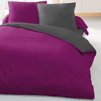 Doumie - Parure housse de couette 1 taie groseille Doumie - Parure housse de