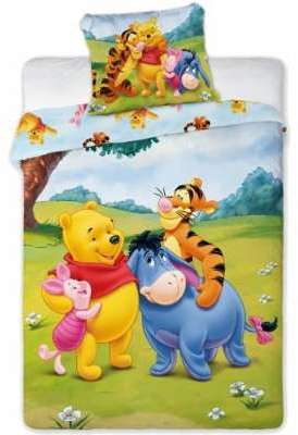 Housse de couette Winnie lourson pour lit convert