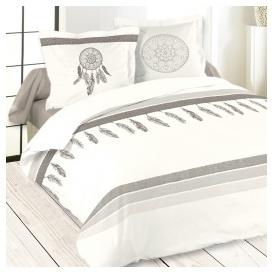 Housse de couette et deux taies (260 cm) Apache Ecru Housse de couette et deux