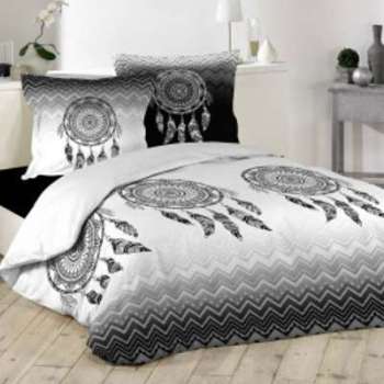 Housse de couette et deux taies Attrape Rêves coton Housse de couette et deux