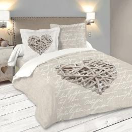 Housse de couette et deux taies (260 cm) Woodlove