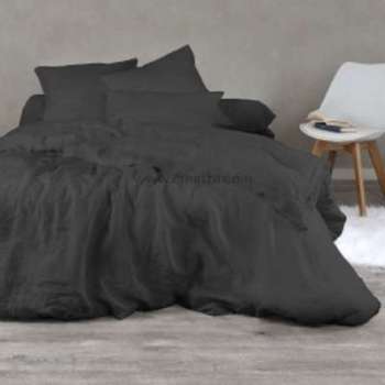 Housse de couette (240 cm) lin lavé Pure Gris Anth