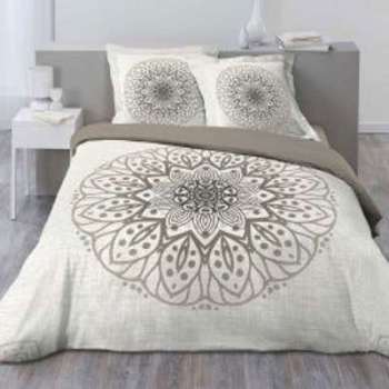 Housse de couette et deux taies Symetrix coton (240 Housse de couette et deux