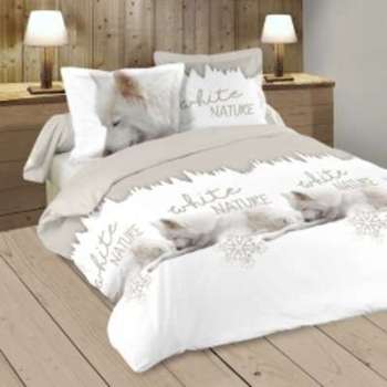 Housse de couette et deux taies Crocblanc coton (240 Housse de couette et deux