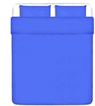 VidaXL Trois pièces housse de couette en coton Bleu VidaXL Trois pièces housse