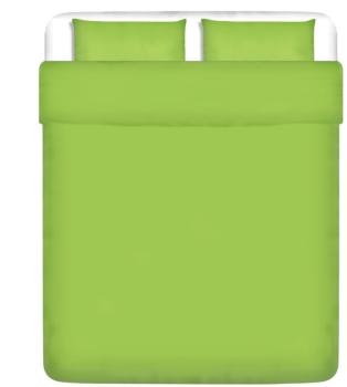 VidaXL Trois pièces housse de couette en coton Vert VidaXL Trois pièces housse