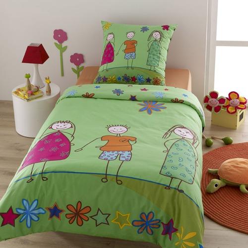 Parure housse de couette FLANELLE 100% coton - Les