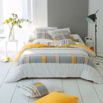 Parure de lit 280x240 cm 100% coton ZESTE 3 pièces